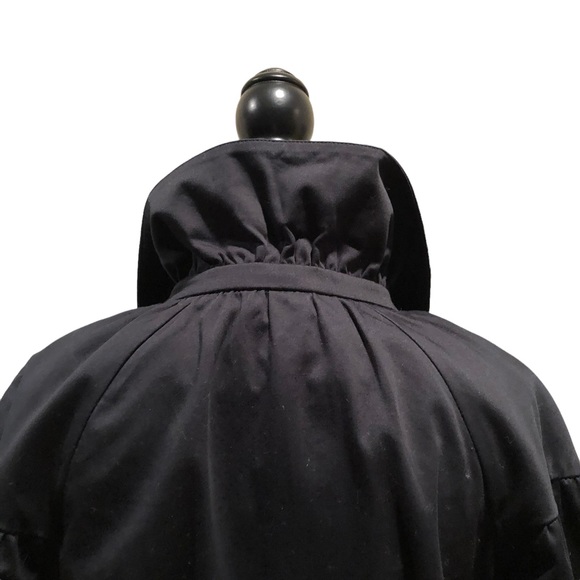 Elle black snap front cotton spandex blend blazer jacket peplum waist size small - Picture 5 of 11